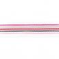 Preview: Gurtband 40mm Breite Weiß mit Multicolor Streifen Pink,Beige,Rot,Schwarz,Rosa